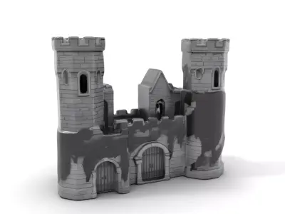 Dark Enchanted Castle model pack Low-poly 3D model