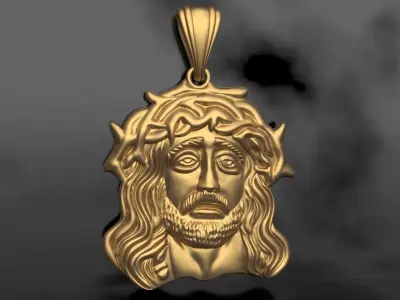 Jesus Pendant 3D print model