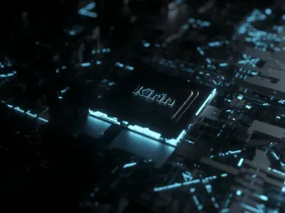 C4D Octane CPU chip core capacitance Scifi Circuit board 3D model