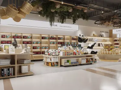 Retail Store Low-poly 3D model