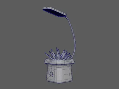 Lamp with plants pot for studio 3D model