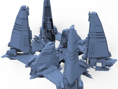 Dark Terra Former Launch pad 3D model