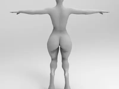 Alien Princess Low-poly 3D model