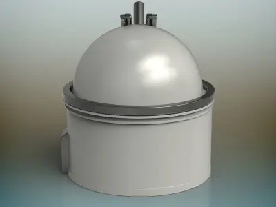 Observatory telescope dome 3D model