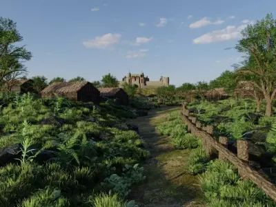 Path to Castle Scene v2 3D model