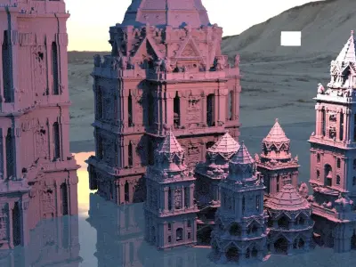 Dracula Castle Towers Kit bash  3D model