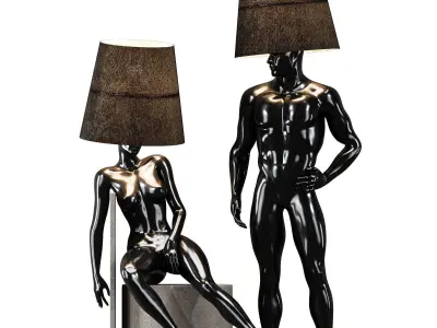 6 Different SETS of Lampshade SET VOL74 3D Model Pack