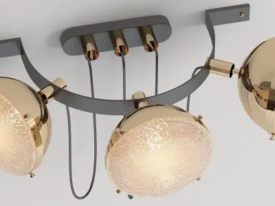 PHAROS wall sconce with three glass globes 3D model
