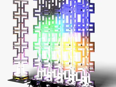 Stage Decor 26 Modular Wall Column 3D model
