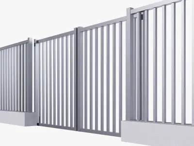 Fence Low-poly 3D model