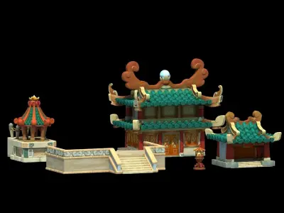 Cartoon Orientalure architect 3D model