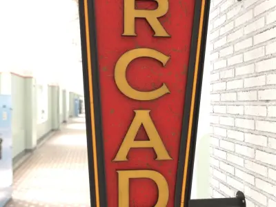 Neon Arcade Vintage Advertising Signs 3D model