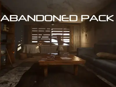 Abandoned Living Room 3D model