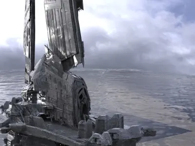 Halo Forerunner Inspired Tower 3  3D model