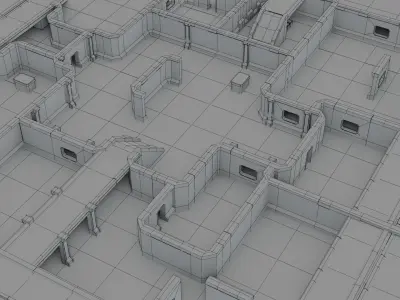 Modular RPG Game Environment - Low Poly - PBR - GameReady Low-poly 3D model