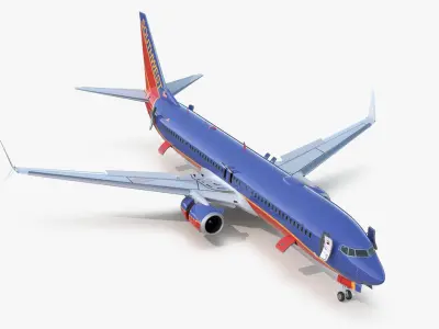  Southwest Airlines Boeing 737-900 with Cabin and Doors Rigged for Maya 