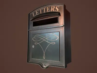 Letterbox mail box - mail box Low-poly 3D model