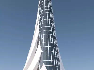 Modern skyscraper 3D model purchase
