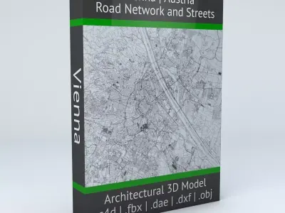 Vienna Road Network and Streets 3D model