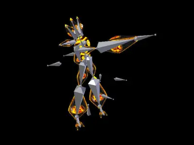 lava monster Low-poly 3D model