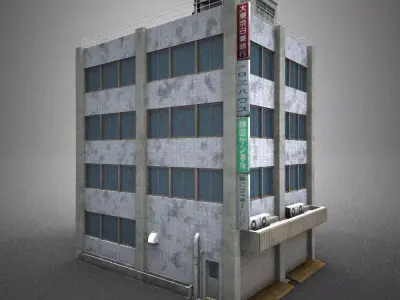 Japan building 18 model in Lightwave 3D 3D model