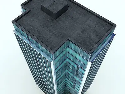 Modern Glass Building 3D model