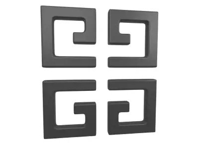 Givenchy Logo v1 001 Free low-poly 3D model