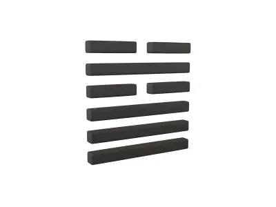 I Ching Hexagrams 5 xu v1 001 Low-poly 3D model