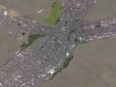Xining - 3D City Model Low-poly 3D model