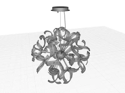 Fritz Light Unique  Statement Globe Chandelier 3D model