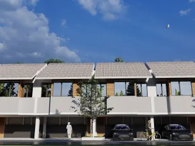 6x11 Two Story Modern House Full Package SketchUp Lumion DWG 3D model