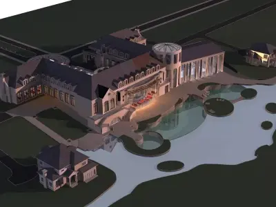 Hotel Building 3D model 122