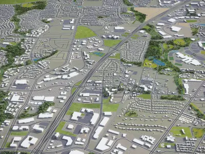 Allen - City 3D Model Low-poly 3D model