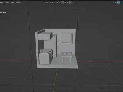 Kitchen Model  Free low-poly 3D model
