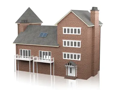 British House Design 12 Low-poly 3D model