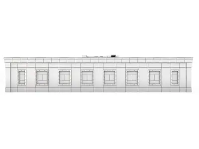 Tenement Building Roof Floor Low-poly 3D model