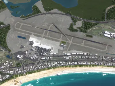 Gold Coast - Airport - OOL Low-poly 3D model