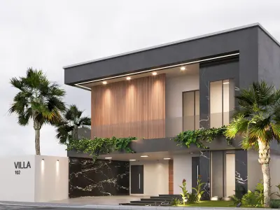 Villa house design  duplex - 102 3D model