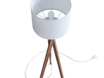 Wooden Floor Lamp 3D model