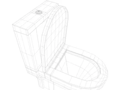 TOILET Low-poly 3D model