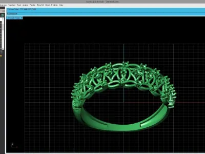 Women Ring Fancy Rings With Stone STL 3DM Render Printable 3D print model order