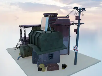 High-Rise Industry - The Towering Building of Production 3D model