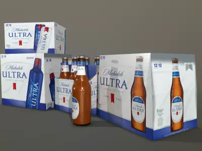 Beer Michelob Low-poly 3D model