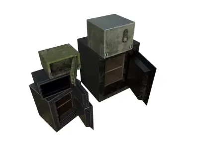 Safes Pack Low-poly 3D model