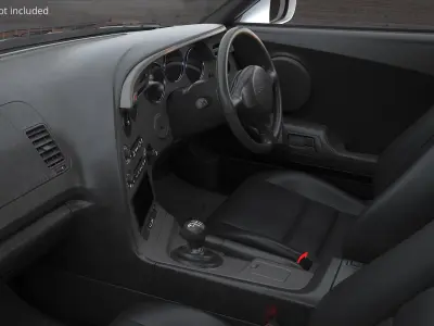  Toyota Supra 3000GT TRD Vented Hood Edition White Rigged for Cinema 4D 