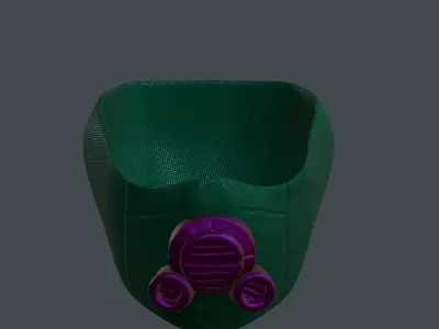 Gas mask respirator scifi futuristic Low-poly 3D model Low-poly 3D model