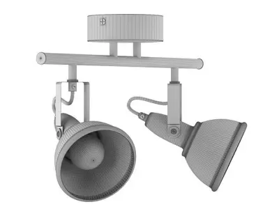 APPLIQUE ORIENTABLE STYLE INDUSTRIEL NOIR 3D model
