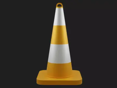 traffic coni Low-poly 3D model
