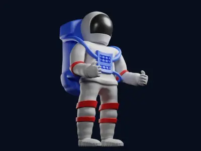 Astronaut 3D Model with backpack 3D print model