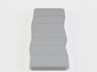 Board wooden Low-poly 3D model